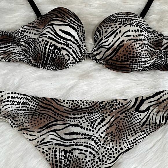 NEW Victoria’s Secret BioFit Multi Way Padded Push Up Bra Tiger Striped 32B NWOT - Picture 9 of 9